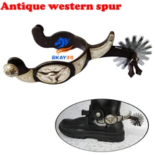 Антикварные западные шпоры, с шпателем и jingle bobs. Cowboy spur(SSP5106