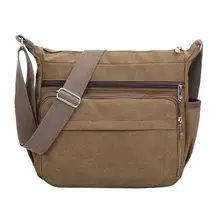 Ретро мужской портфель, деловая сумка на плечо, холщовая сумка-мессенджер, Мужская однотонная сумка на молнии, повседневная дорожная сумка, сумка для мужчин