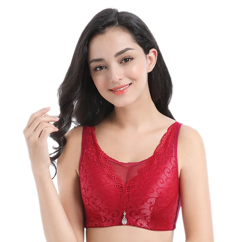 

34C Shemale Silicone Fake Breast Form Bra Mastectomy Bra for Crossdresser Drag Queen Fake Boobs Pocket Bra Artifical Breasts Red