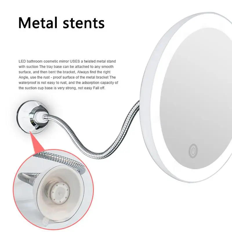 

New 10X magnifying LED professional luxury makeup mirror body scale-free detection gradual reduction Bathroom Mirror