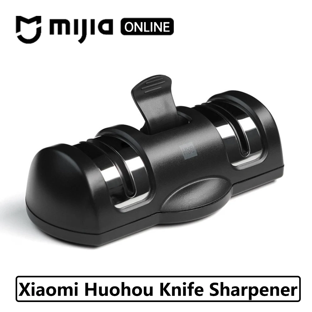 

2019 New Xiaomi Mijia Huohou Whetstone Knife Whetstone Sharpener Tool for Kitchen 2 Stages Double Wheel Sharpener Grinder knives