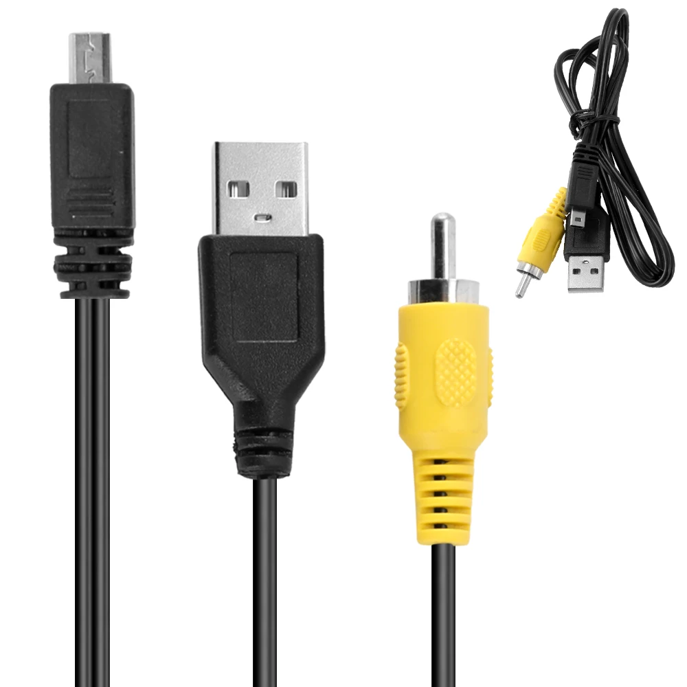 

2 in 1 Sports DV Mini Camera USB Data Line Sport Cam Leads AV Cable for Mini Camera