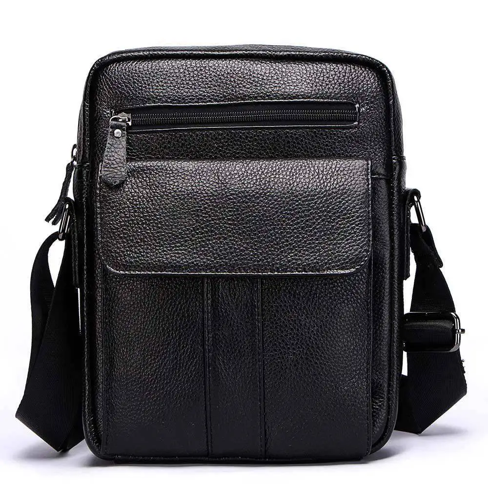 

Fashion Genuine Leather Men Messenger Bag Hot Sale Male Small Man Fashion Crossbody Shoulder Bags Men's Travel New Handbags