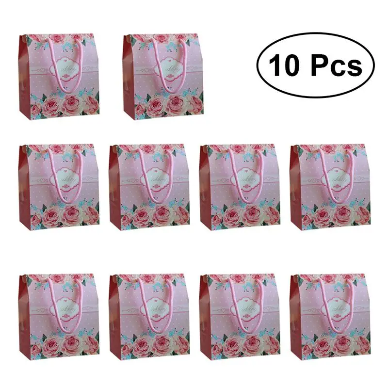 10 Pcs Handheld Vertical Wedding Candy Creative Box Bag for Bridal Shower Party Birthday Gifts |