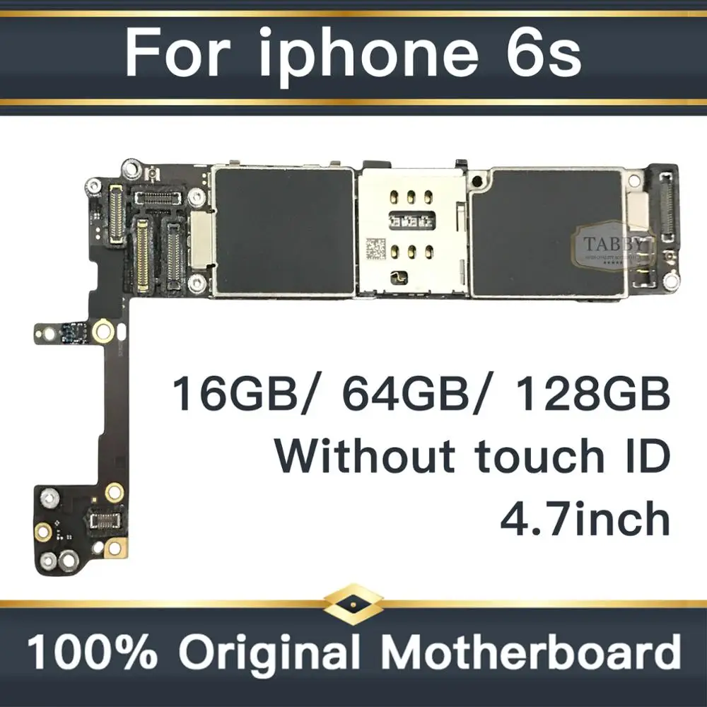 Материнская плата Clean iCloud 100% разблокированная без touch ID для iphone 6 S 16 ГБ 64 128