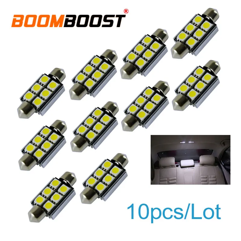 

10 pieces best price sale White 12V 36 LED Truck Auto Vehicle Car Dome Roof Interior Light Lamp 6SMD 36mm 5050