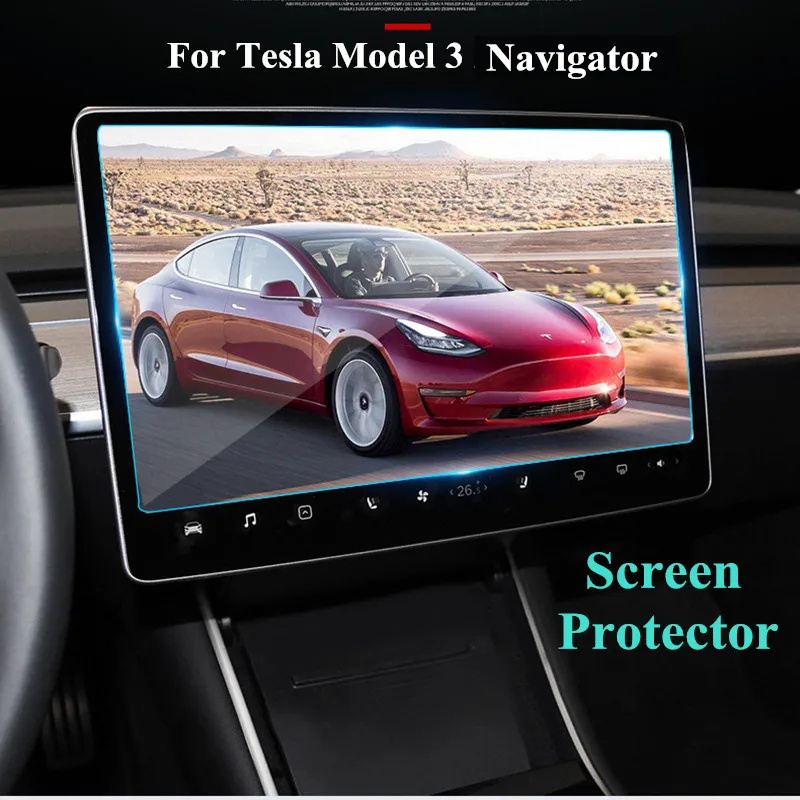 

15" Car Center Control Touchscreen Protect Film Car Navigation Touch Screen Tempered Glass Protector for Tesla Model 3