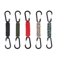 19 см Брелок Из паракорда карабин парашютный шнур карабин аварийный брелок для походная инструмент