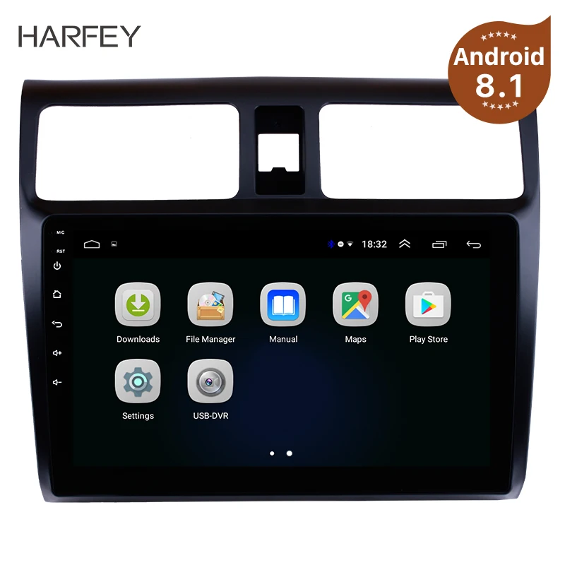 

Harfey Car Stereo GPS Navigation Multimedia Player For 2005-2007 2008 2009 2010 Suzuki Swift Android 8.1/9.0 10.1" Head Unit