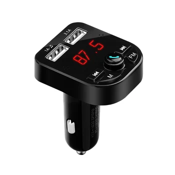 

1pc FM Player Bluetooth Connect USB Connect Media Player Audio Player 2 Ports Adapter Charger Accessories For Phone