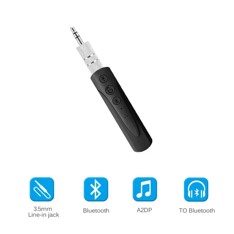 

Mini Bluetooth Car Kit 4.1 Receiver Music Audio Receiver Adapter Auto AUX 3.5mm Jack For Speaker Headphone Car Stereo