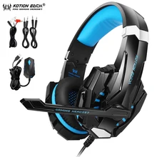 KOTION каждый GS900 стерео ПК Игровые наушники с микрофоном Бас-гарнитура для xbox 360 PS3 PS4 ПК компьютер ноутбук Мобильные телефоны