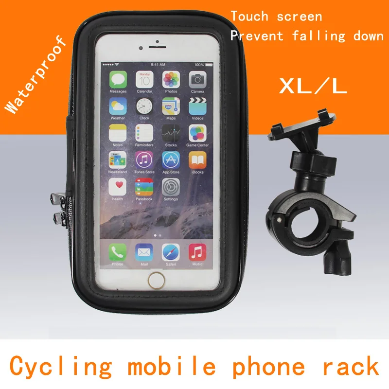 

Universal Bike Mobile Phone Holder Waterproof Outdoor Vehicles Motorcycle Phone Bracket Portable GPS Navigation Case Rack