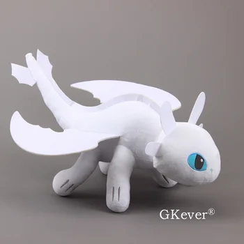 

How to Train Your Dragon Light Fury Plush Toy Soft Stuffed Dolls Glowing Eyes 22"55 cm Cool Gift