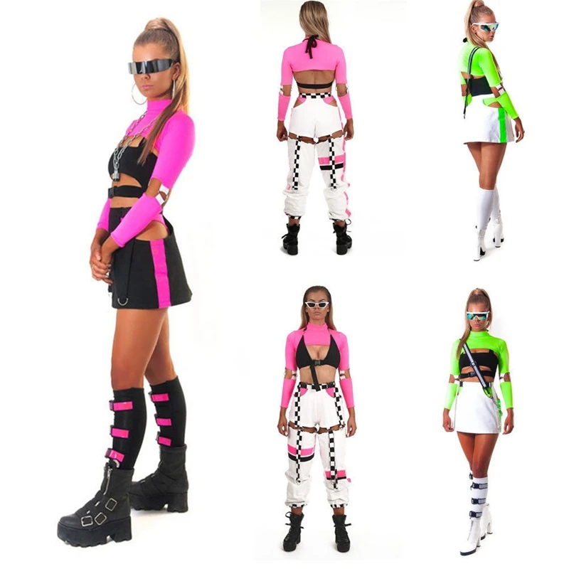 

Sexy Women Cool Turtleneck Solid Fluorescence Long Sleeve Party Club Blouse Short Shirt Tops