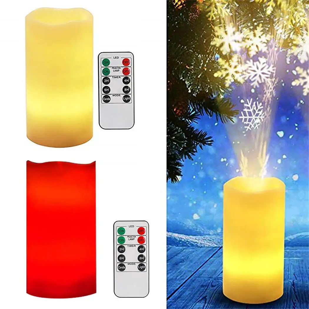 

Flameless LED Candle Light Projector Lamp White light Party 4.5V Wedding IP20 Christmas 2W Night Light