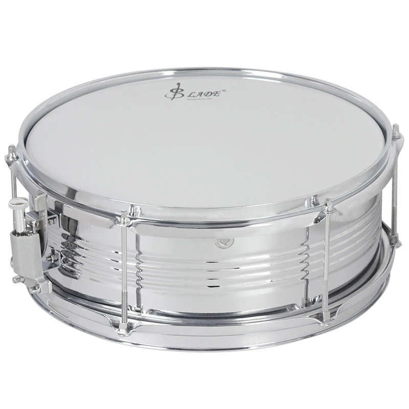 

SLADE Stainless Steel Drum Snare Drum With Strap Wrench Drum Stick Set Of Mute Stickers