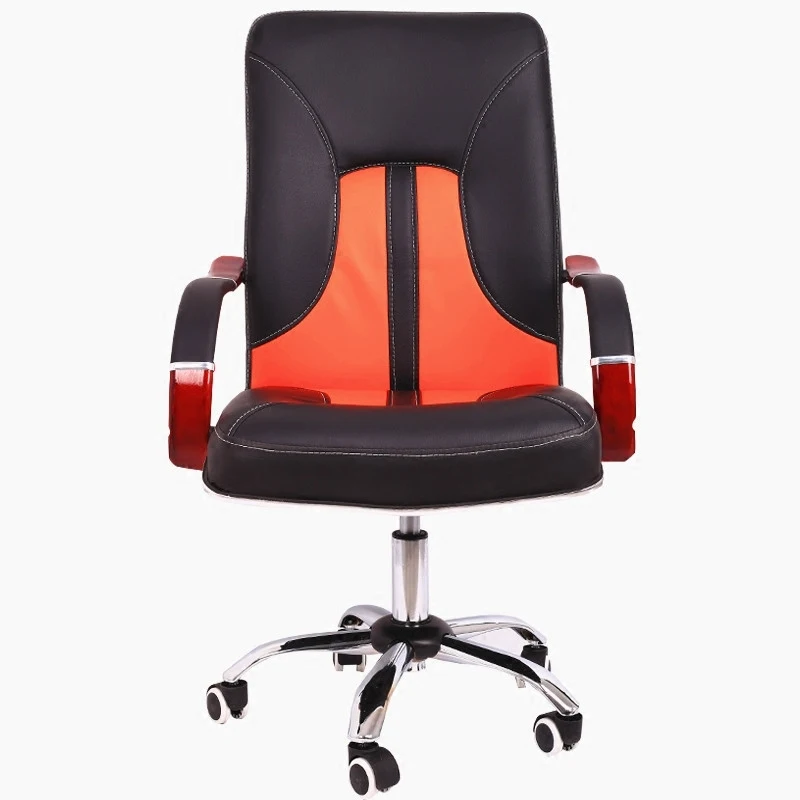 

Simple Household Computer Chair Lifted Rotated Office Boss Chair Multi-function Swivel Chair Fixed Wooden Armrest Study Stool