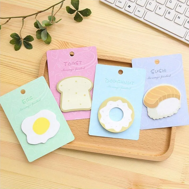 

Breakfast Pattern Self-Adhesive Memo Pad Sticky Notes Colored Notes Office Stationery and School Supplies 1PCS/30 Pages