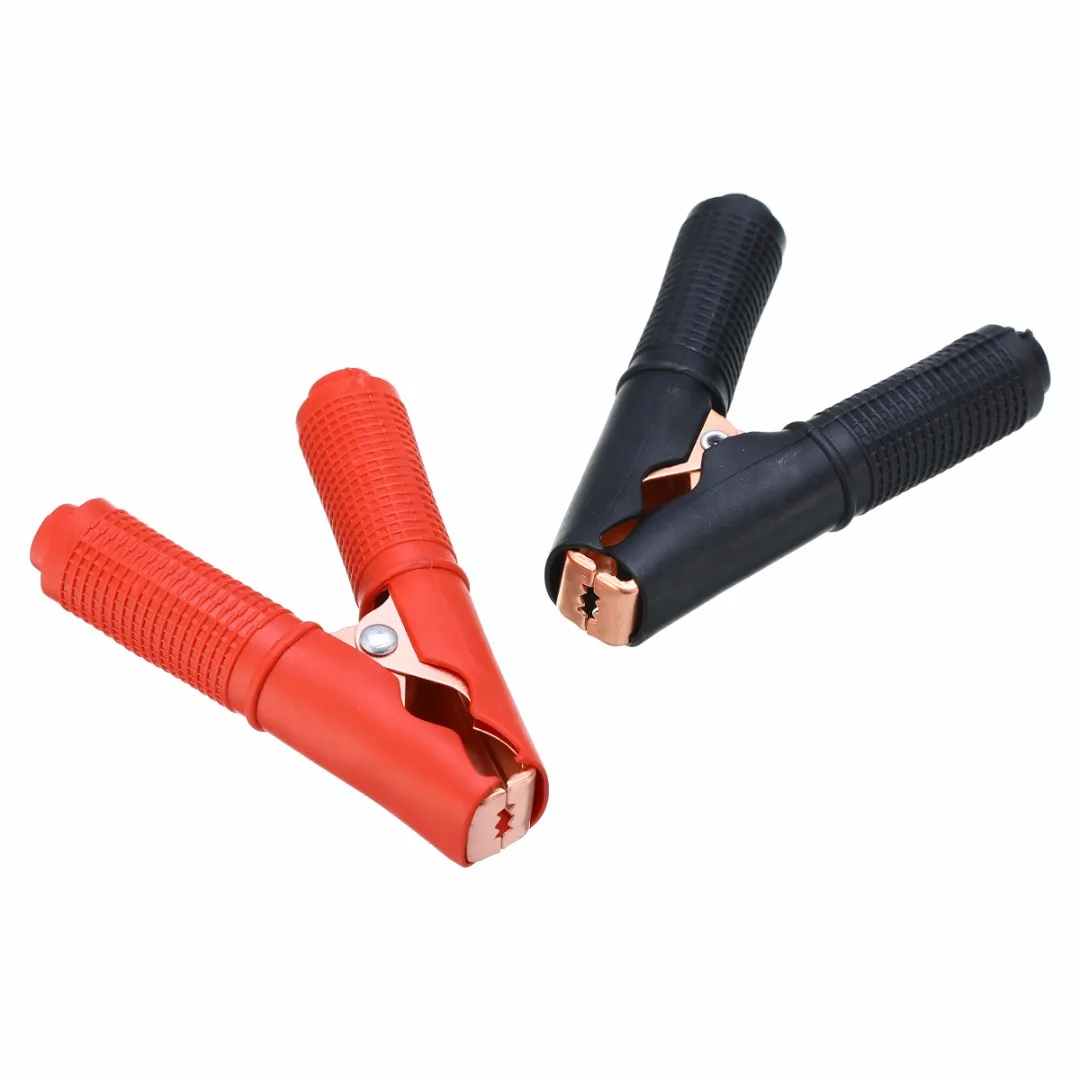 

2pcs/lot 100A Car Vehicle Battery Charger Insulated Crocodile Alligator Booster Clip Clamp Red Black