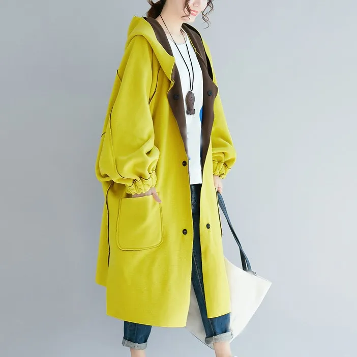New 2018 Fashion Winter Hooded Jacket Pockets Warm Both Sides Wear Wool Blends Coat Loose Lantern Sleeve Female Coats Outwear New 2018 Fashion Winter Hooded Jacket Pockets Warm Both Sides Wear Wool Blends Coat Loose Lantern Sleeve Female Coats Outwear