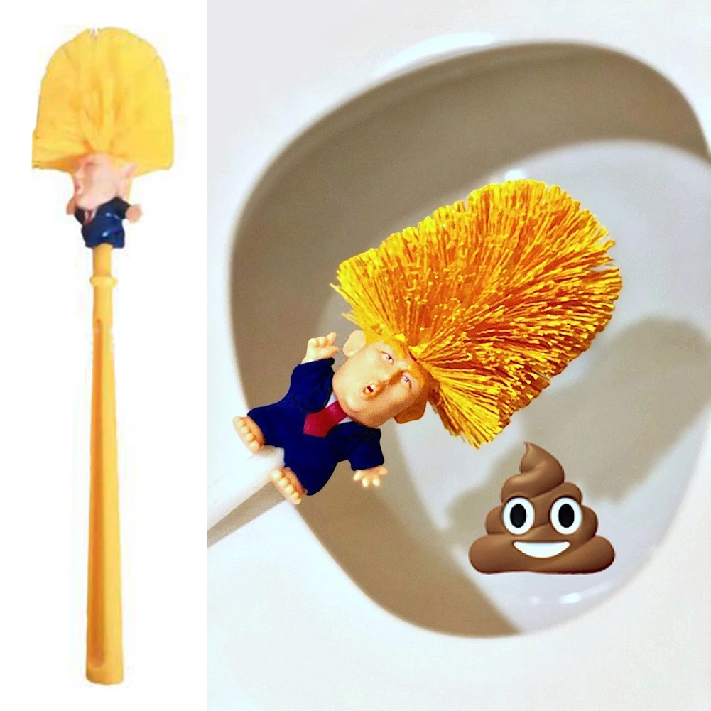 

Funny Toilet Brush Holders WC Borstel Donald Trump Roll Paper Trump Toilet Brush Make Toilet Great Again Commander In Crap Drops