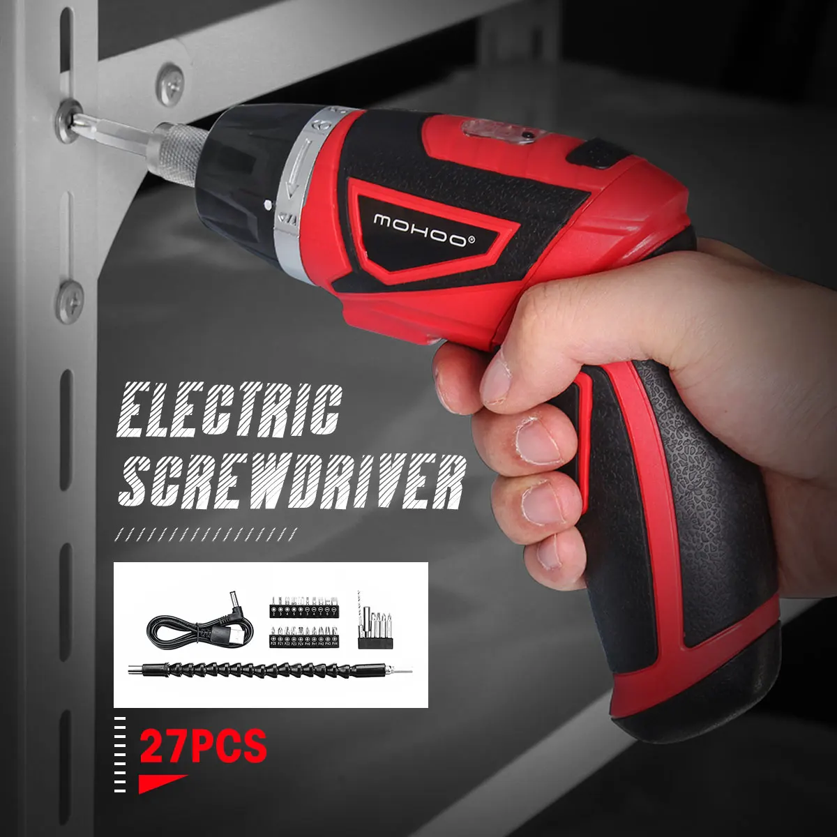 

27pcs 3.6V Usb Charge Electric Screwdriver Torque drill Wood Screw driver Power tool Sets Multifunctional Electric Screw Driver