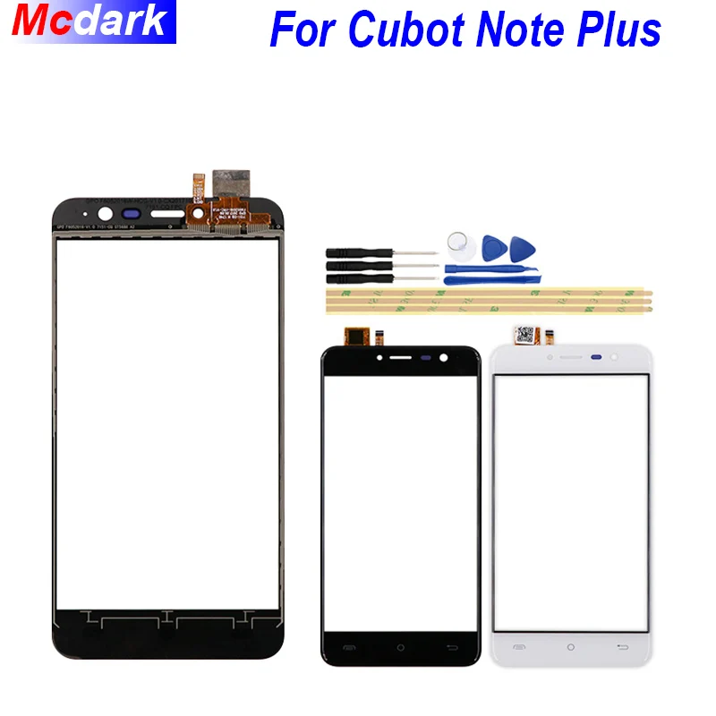 

Mcdark 5.2'' Touch screen For Cubot Note Plus Sensor Front Outer Glass Lens Digitizer TP Touch Panel Digitizer Replacement+Tools