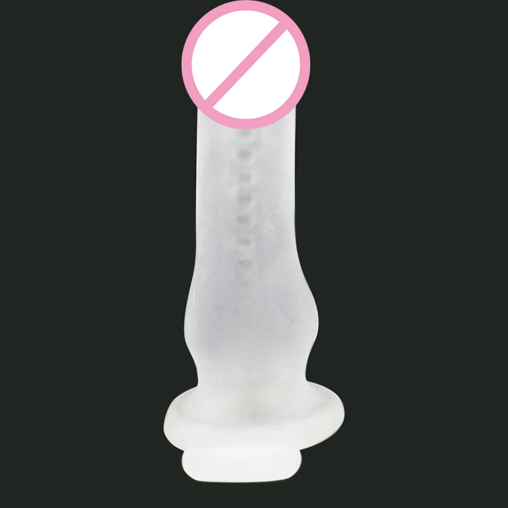 Multifunctional Silicone Hollow Anus Plug Butt Plug Soft Smooth Non-toxic Anal Plug Adult Anal Sex Toy For Men Women Transparent