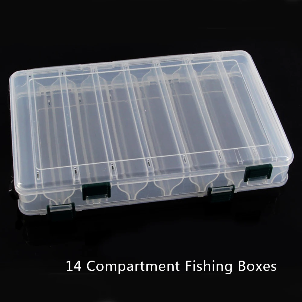 

Vissen Fishing Lure Compartments Storage Case Box 10 Grids White Plastic Tackle Box Pesca Isca Fishhook Box