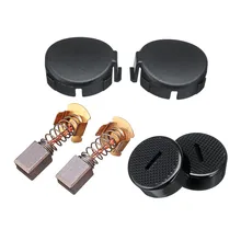 2pcs CB430 Carbon Brushes+ Black Caps& Covers Electric Drill Motor Replacement Tool For BGA450 BGA452 DGA452
