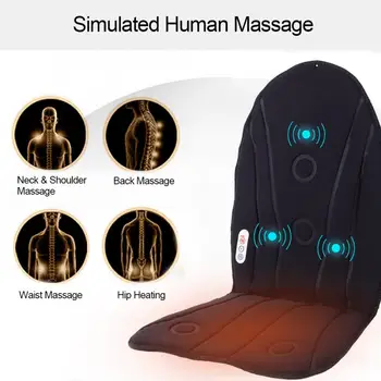 

Multi-functional Heating Car Seat Cushion Car Home Office Waist Back Massager Pad Massage Relaxation l