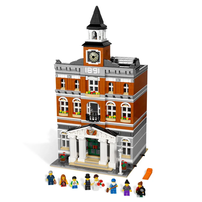 

2859Pcs 15003 The Town Hall Model Building Blocks Bricks DIY Toys for Children Christmas Gifts Compatible Legoings 10224
