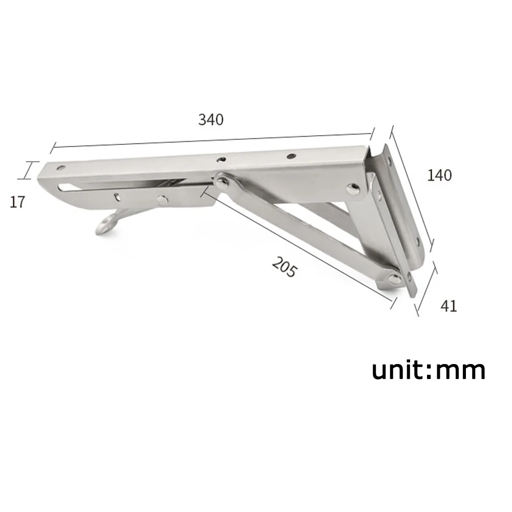 2x الفولاذ المقاوم للصدأ مقعد طويل قابل للطي ترايبود قوس خزانة الجرف إطار دعم