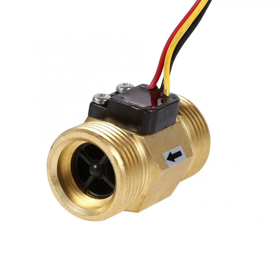 

Flow Indicator G3/4 inch DN20mm Water Flow Meter Thread Hall Effect Liquid Water Flow Sensor Switch 2-45L/Min