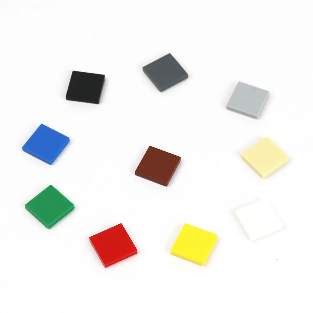 1000 шт. кубики MOC Smooth Flat Tiles 2x2 строительные блоки Просвечивающая экшн фигурка
