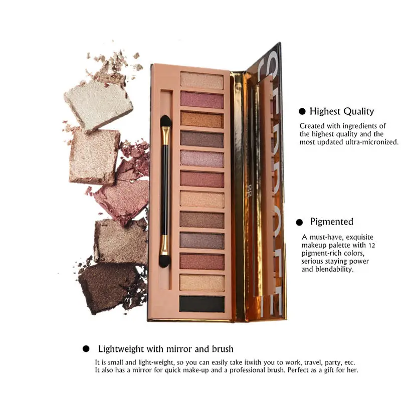 SEPROFE Новинка 12 цветов женский водонепроницаемый макияж тени для век Палитра Тени