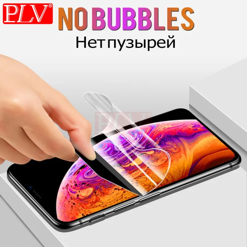 PLV 10D Weiche Volle Abdeckung Screen Protector Für iPhone 6 6S 7 8 Plus X Hydrogel Film Für iPhone
