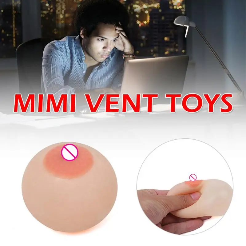 

Mini Toy Mini Breast Doll Relaxing Toy Simulation Doll Mimi Breast Reliver Doll Decompression Ball Soft Realistic Boobs Toy
