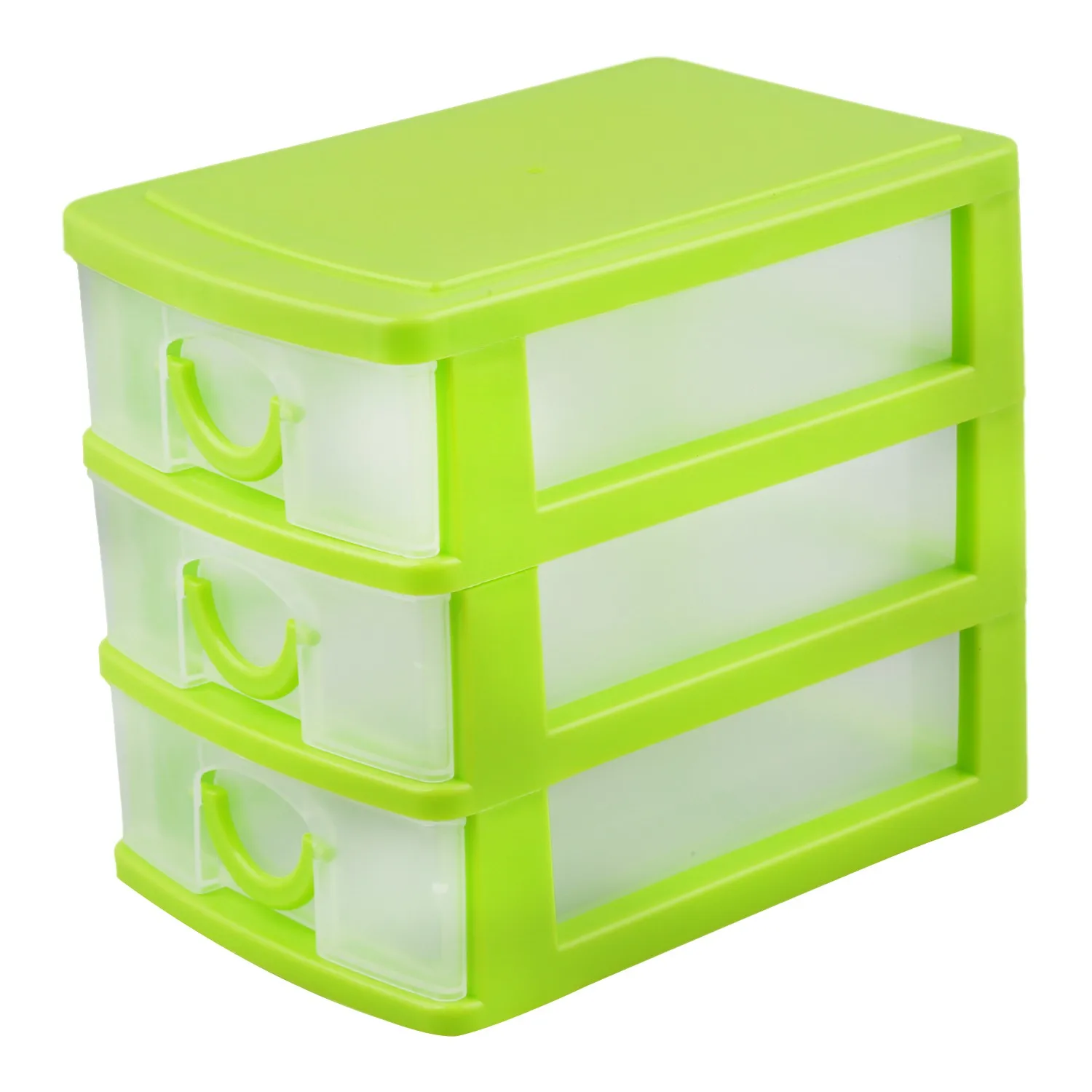 

Desktop Storage Box Rack with 3 Drawers Table Storage Box Jewelry Stationery Organizer Green