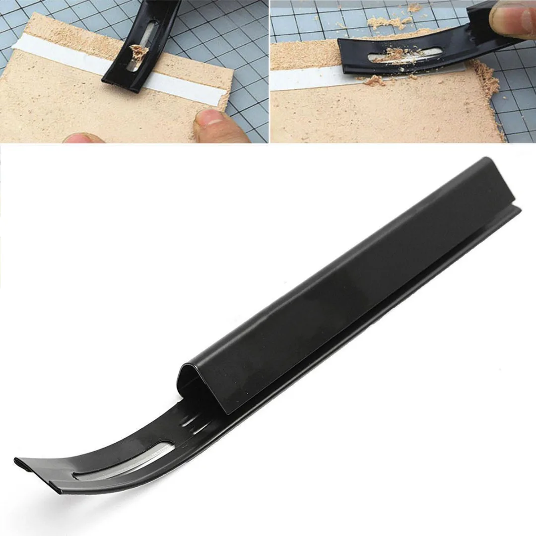 

JX-LCLYL 1pc New Black Safety Skiver Beveler Leather Blade DIY Leathercraft Cutting Tool