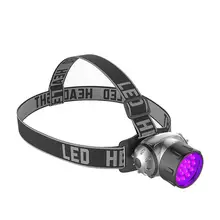 Светодиодный Фиолетовый головной свет 19led фонарь для кемпинга пешего туризма медицинское оборудование многофункциональная лампа без батареи