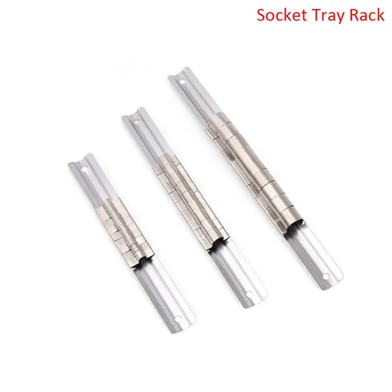 

1pcs 1/2" 1/4" 3/8" 8 Socket Metal Socket Storage Rack Rail Holder Tray Organizer Stand Tool Holder for Ratchet Wrench Tools