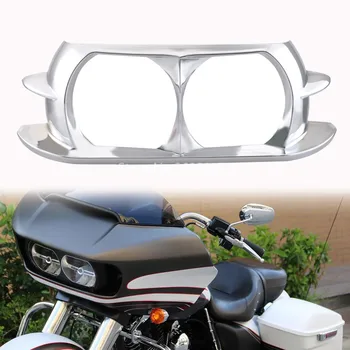 

Chrome Headlight Bezel Scowl Outer Fairing Cover Fits For Harley Road Glide 2015-2018