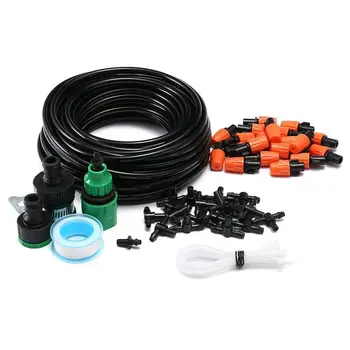 

micro-flow Drip Watering Irrigation Adjustable Misting Kits System Self Plant Garden Hose Automatic Watering Kits (15m)