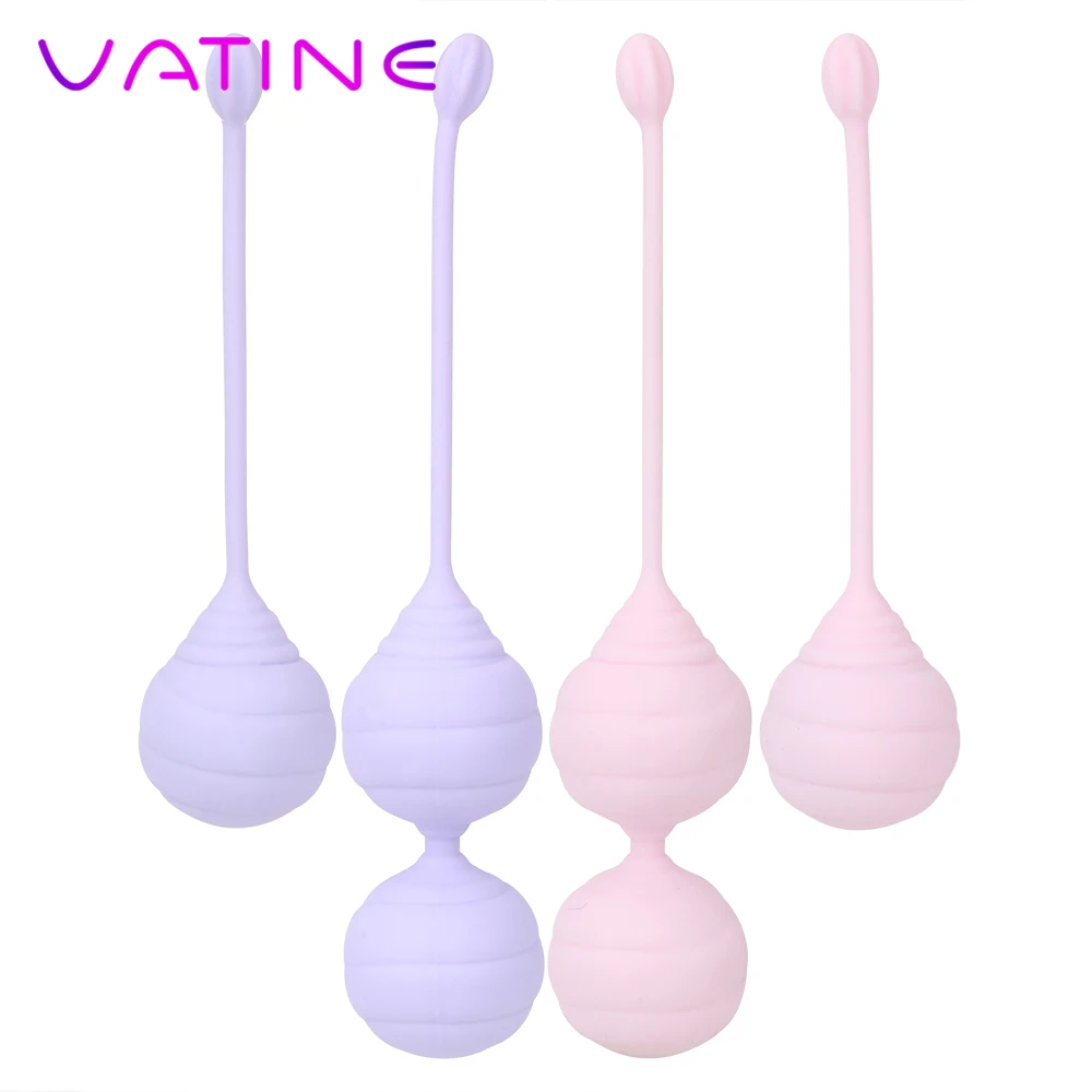  VATINE 2pcs/set Kegel Ben Wa Ball Vaginal Tight Exercise Machine Geisha Ball Sex Toys for Women Sil