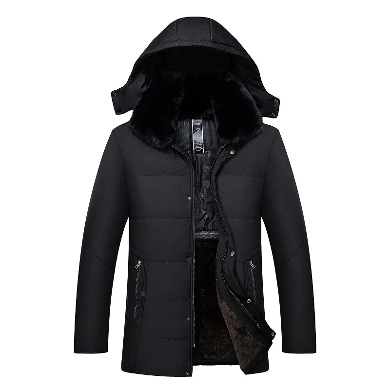 2018 New Winter Jacket Men Fleece Thick Warm Jacket Parkas Men Padded Winter Hooded Jacket