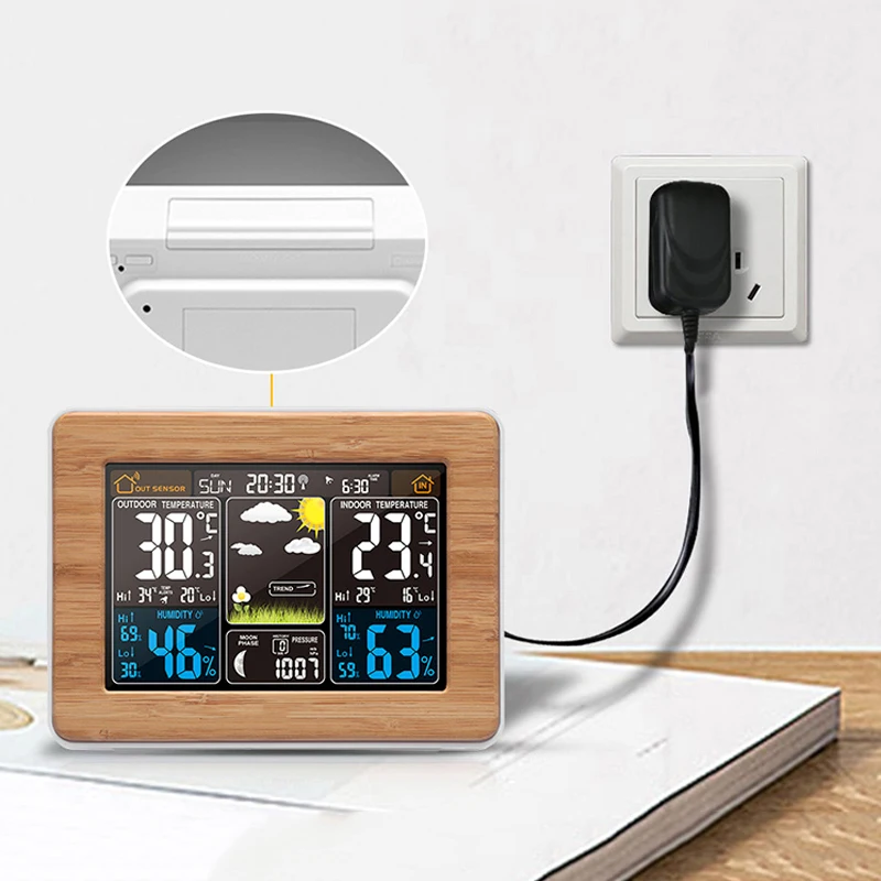 

1pcs Wireless Digital LCD Weather Station Indoor Outdoor Clock Calendar Thermometer Hygrometer Forecasting