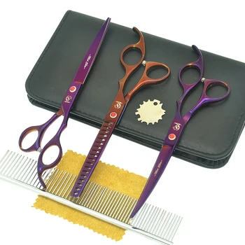 

Meisha 7" Professional Dog Hairdressing Scissors Pet Grooming Shears High Quality Cutting&Curved&Thinning Clippers Set HB0236