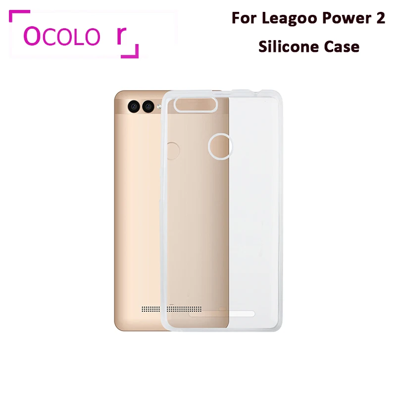 Ocolor для Leagoo Power 2 прозрачный силиконовый чехол TPU Защитный грязеотталкивающий 5